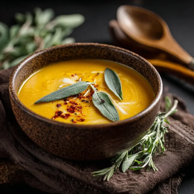 Velvety Pumpkin Sage Soup