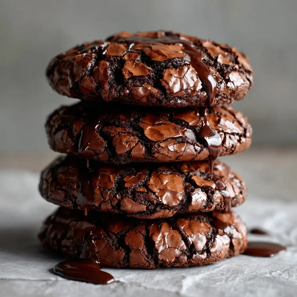 Brownie Cookies with Crackly Tops