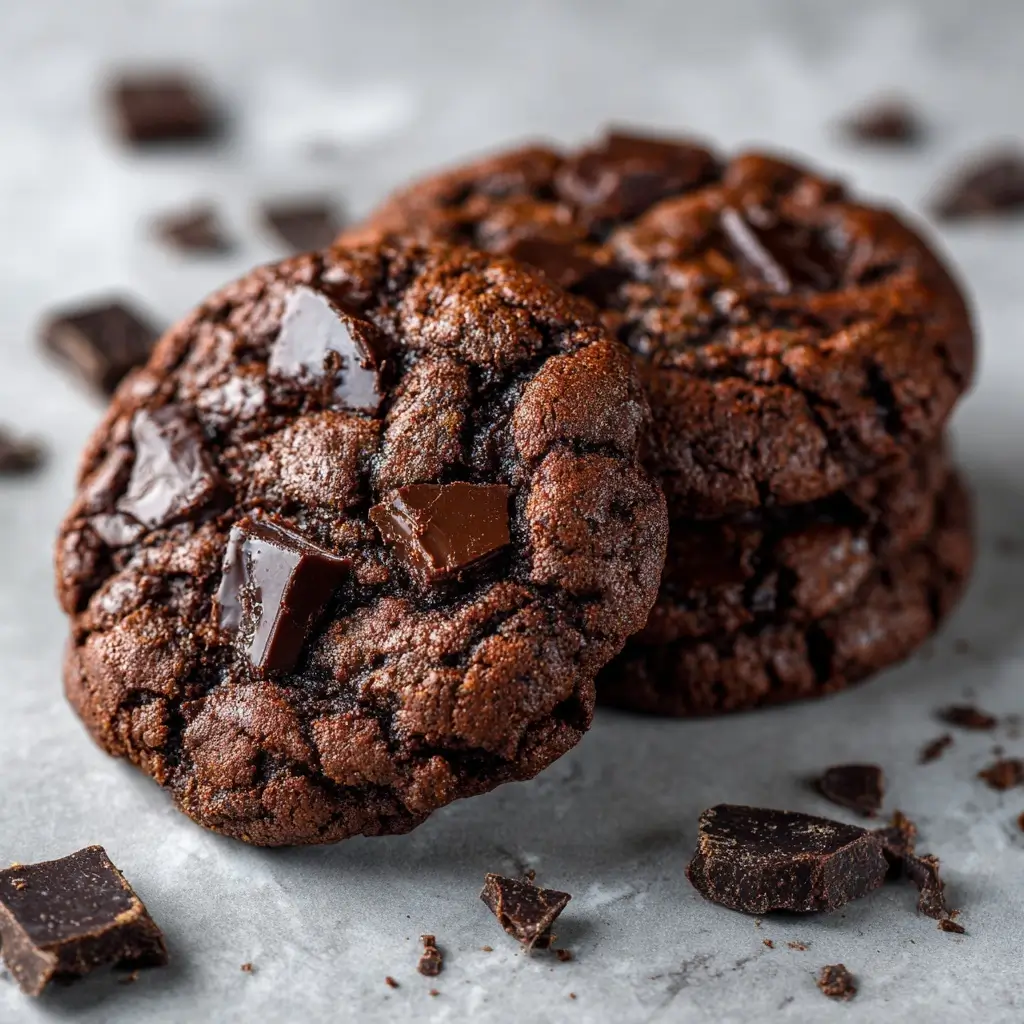 Double Chocolate Chunk Cookies