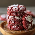 Red Velvet Crinkle Cookies