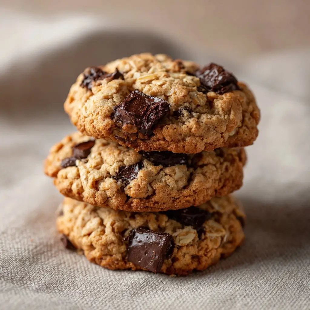 Thick Oatmeal Chocolate Cookies
