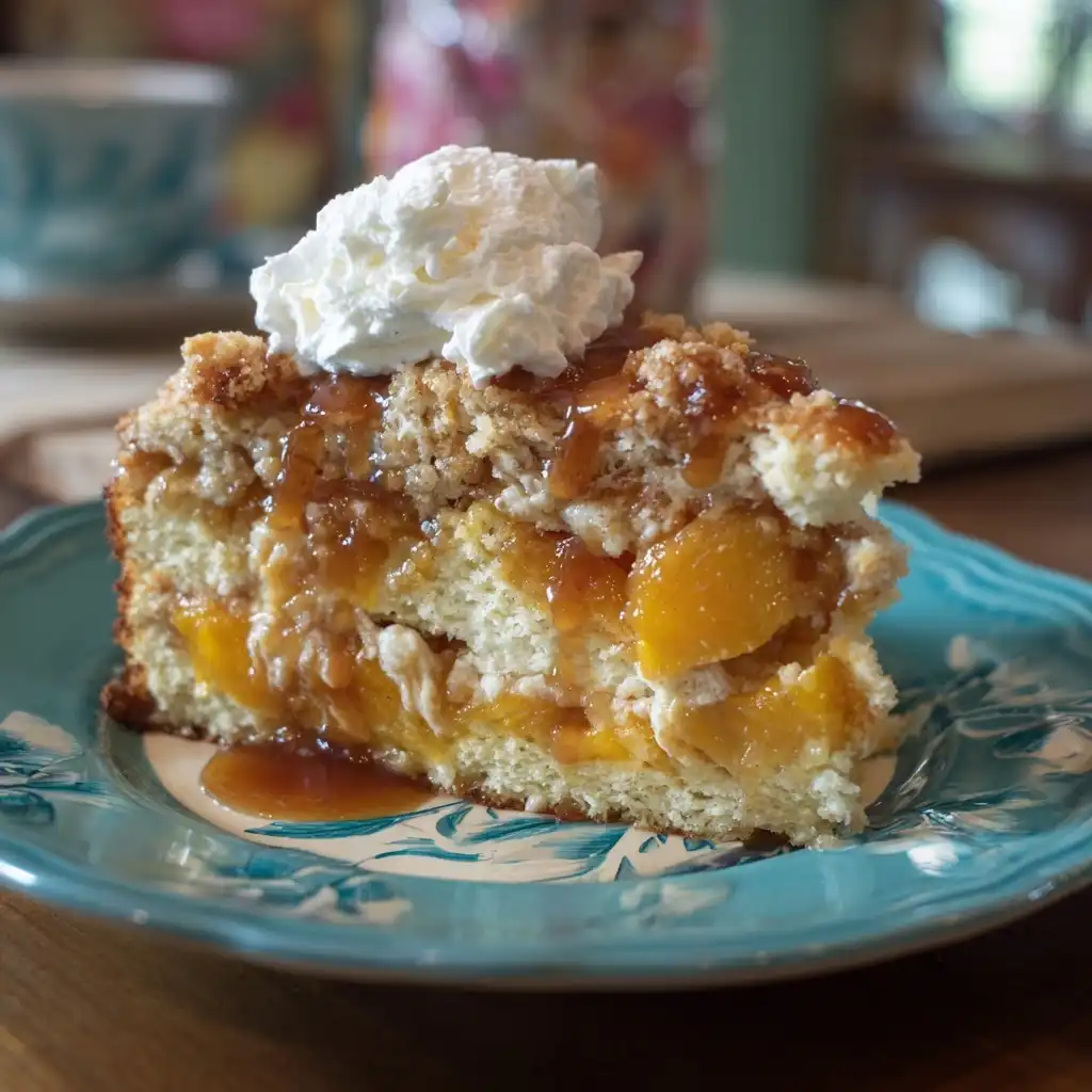 Aunt Polly's Peach Cobbler Cake
