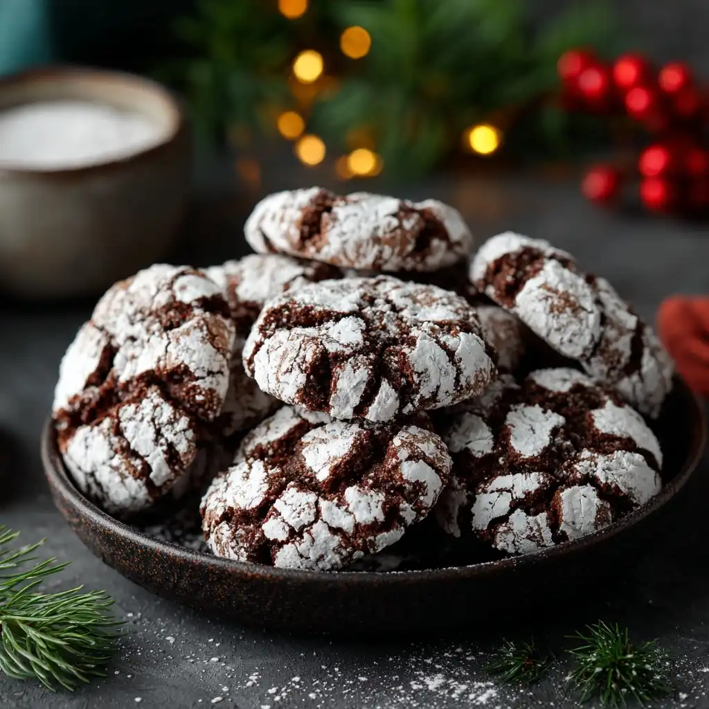 Christmas Crinkle Cookies