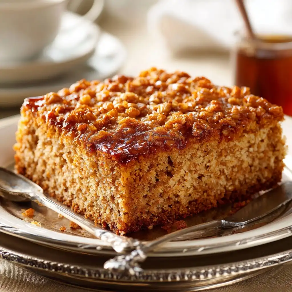 Old-Fashioned Oatmeal Cake with Broiled Topping