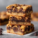 Thick Cookie Bars with Chocolate Chips