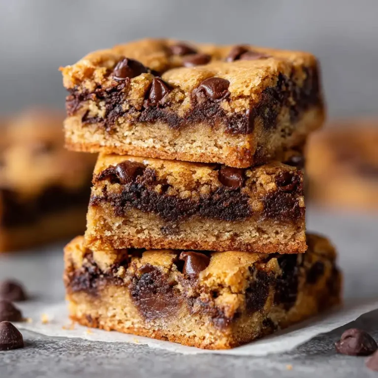 Thick Cookie Bars with Chocolate Chips