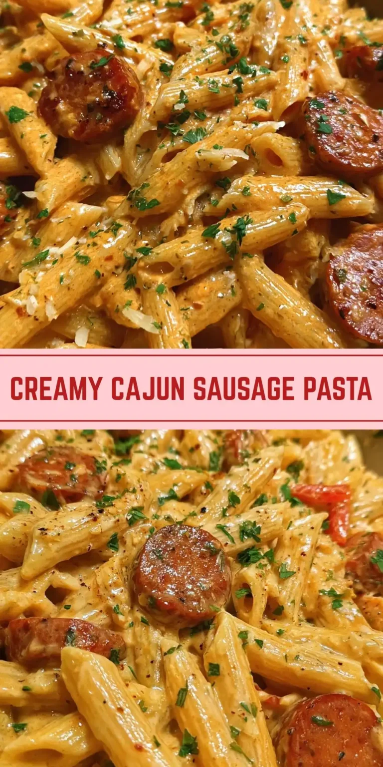 Creamy Spicy Cajun Sausage Pasta Quick Weeknight Dinner Idea