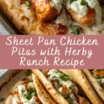 Sheet Pan Chicken Pitas with Herby Ranch Recipe