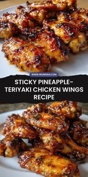 Sticky Pineapple-Teriyaki Chicken Wings