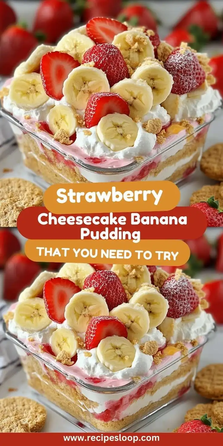 Strawberry Cheesecake Banana Pudding – A No-Bake Dream!