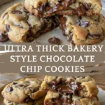Ultra Thick Bakery Style Chocolate Chip Cookies – Crispy Edges, Gooey Centers
