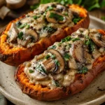 Irresistible Creamy Mushroom Stuffed Sweet Potatoes Recipe