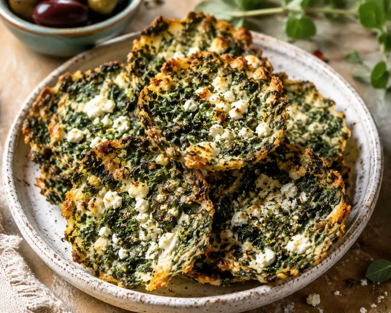 Mediterranean Spinach and Feta Crisps