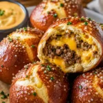 cheeseburger pretzel bombs