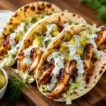 Easy Dill Pickle Ranch Smash Chicken Tacos